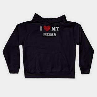 i love hot moms white Kids Hoodie